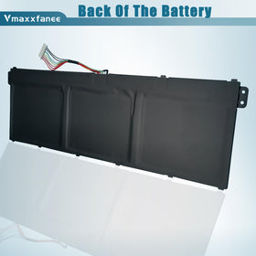 Vmaxxfanee capacity and voltage sticker showing 55.79Wh and 11.61V accuracy
