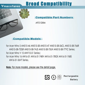 Vmaxxfanee battery next to ruler for size comparison ensuring correct physical fit