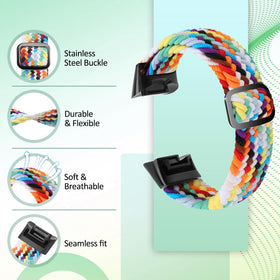 Close-up of breathable nylon material on VNDAPT band for daily comfort.