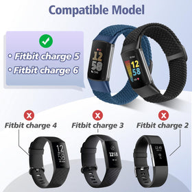 VNDAPT blue band for Fitbit Charge 5 features breathable nylon and skin-friendly materials.