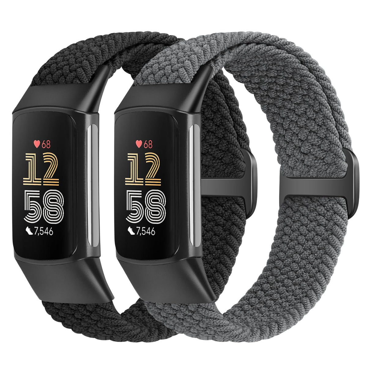 VNDAPT elastic braided band on Fitbit Charge 5 promotes breathable daily wear