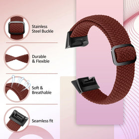 VNDAPT Charge 5/6 band in black provides secure, adjustable fit for daily wear.