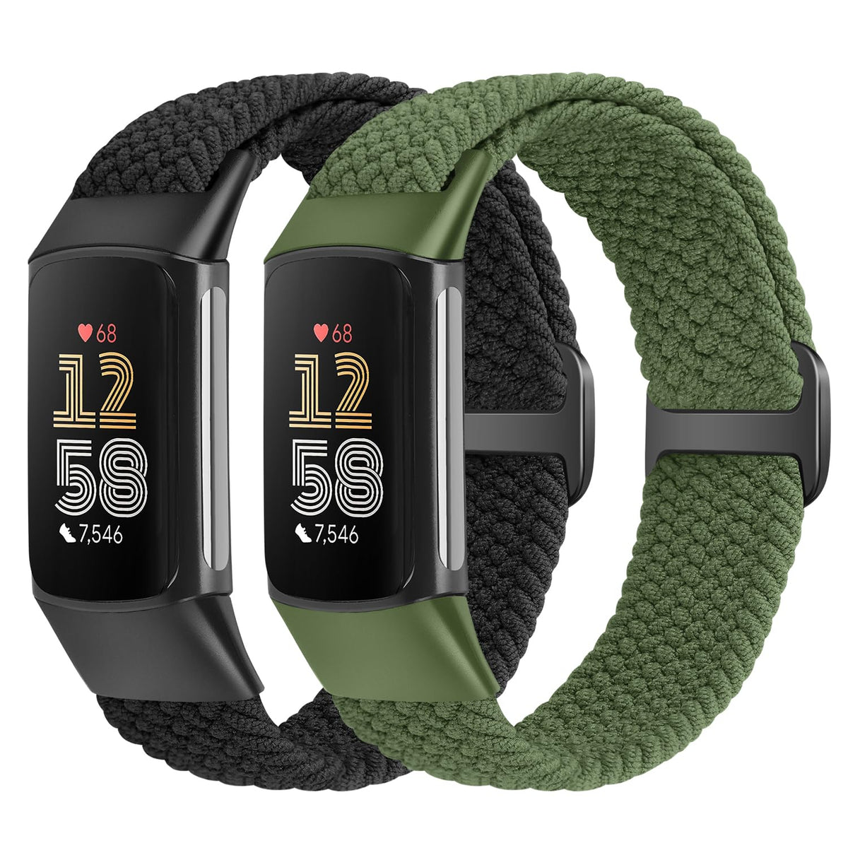 VNDAPT elastic braided band for Fitbit Charge 6 offering breathable comfort and easy wear