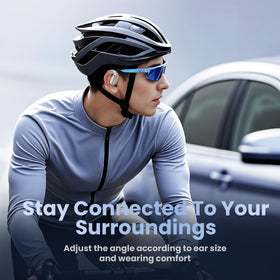 vnilrgle athlete wearing earbuds while running for safe situational awareness