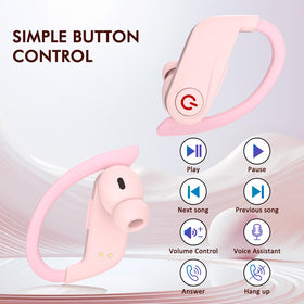 VNMN earbuds in a gym setting illustrating workout use and IPX7 water resistance