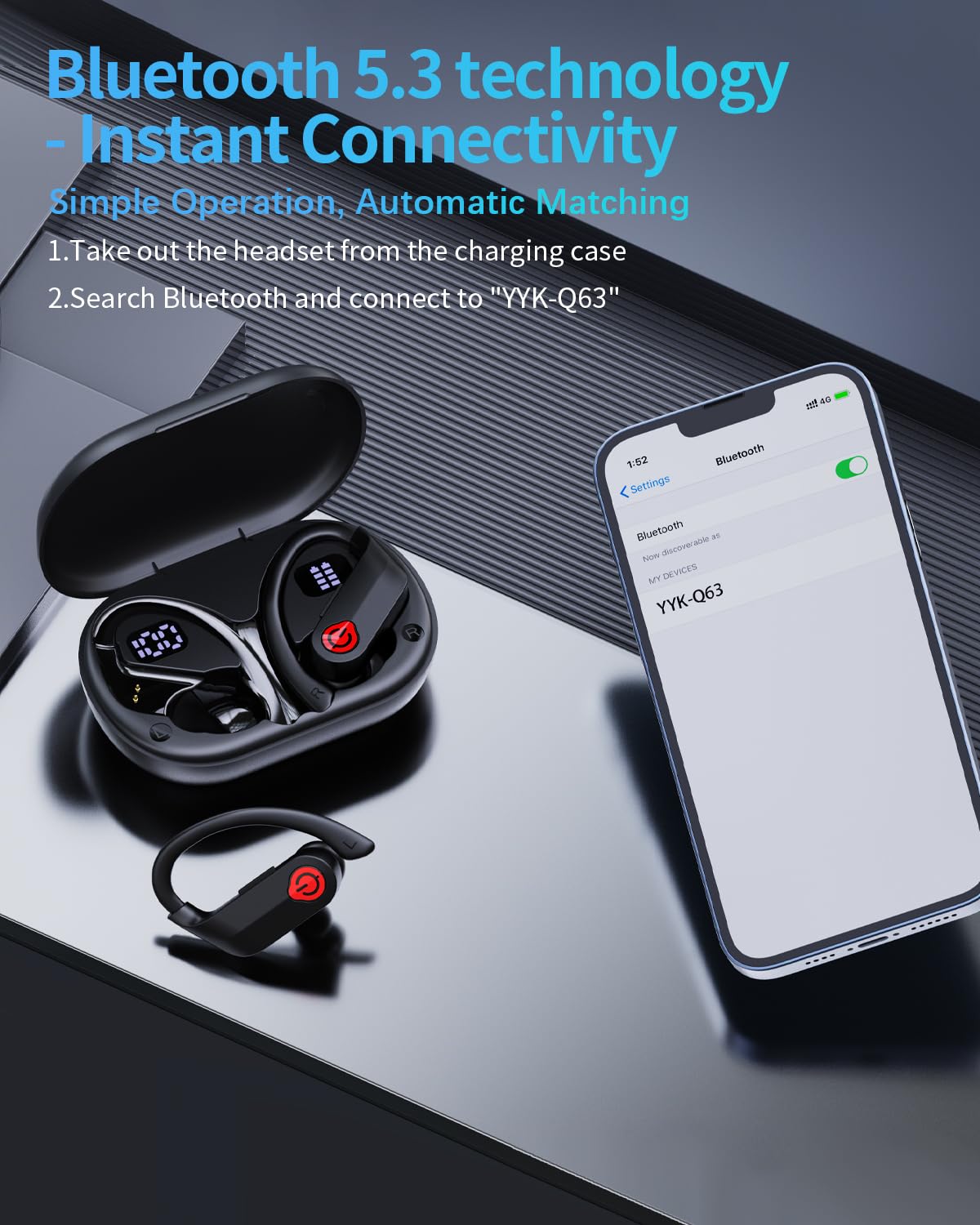 VNMN earbuds on an outdoor runner illustrating IPX7 water resistance, built for sweat and rain