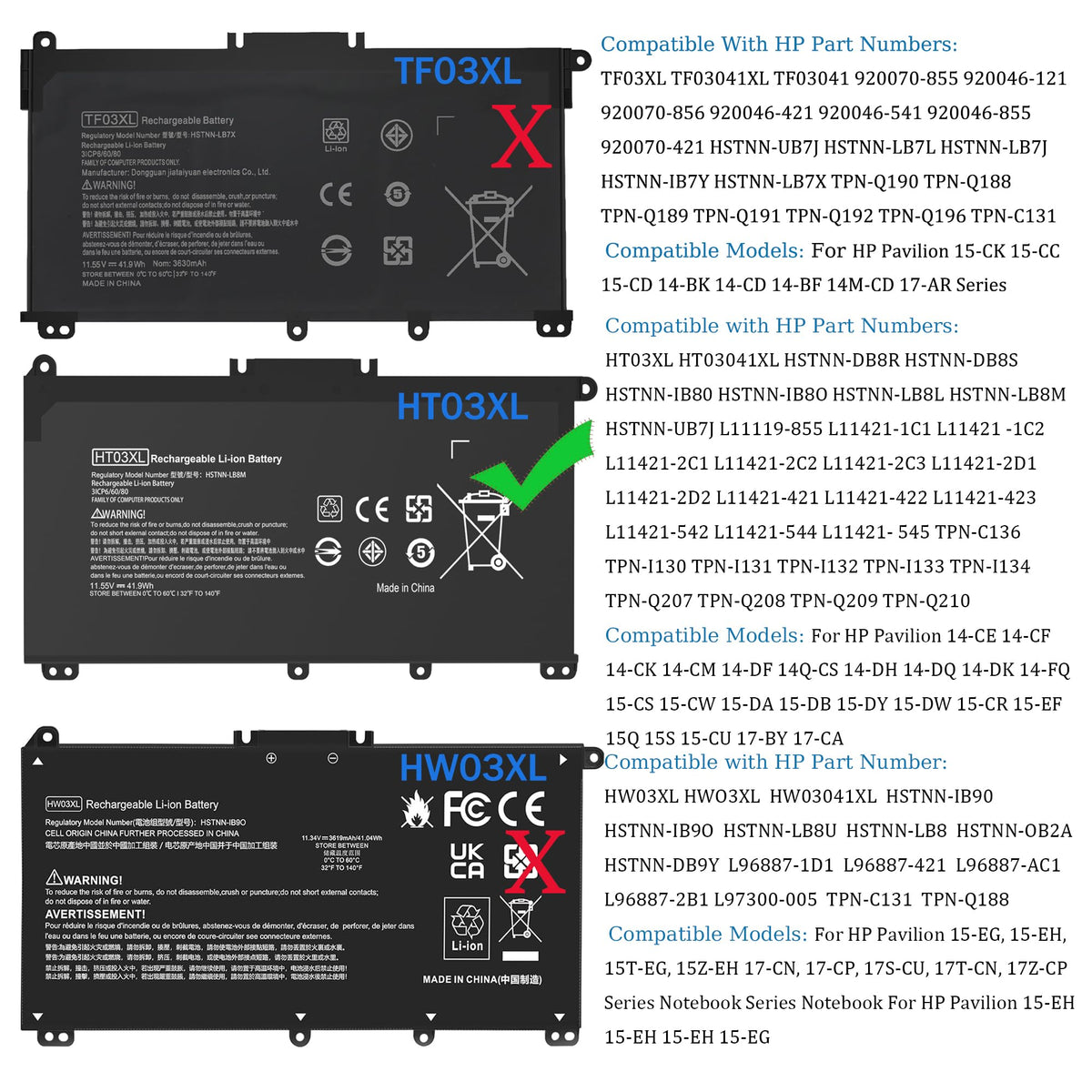 VNYUNQWE 11119-855 replacement battery ready to restore HP Pavilion runtime.