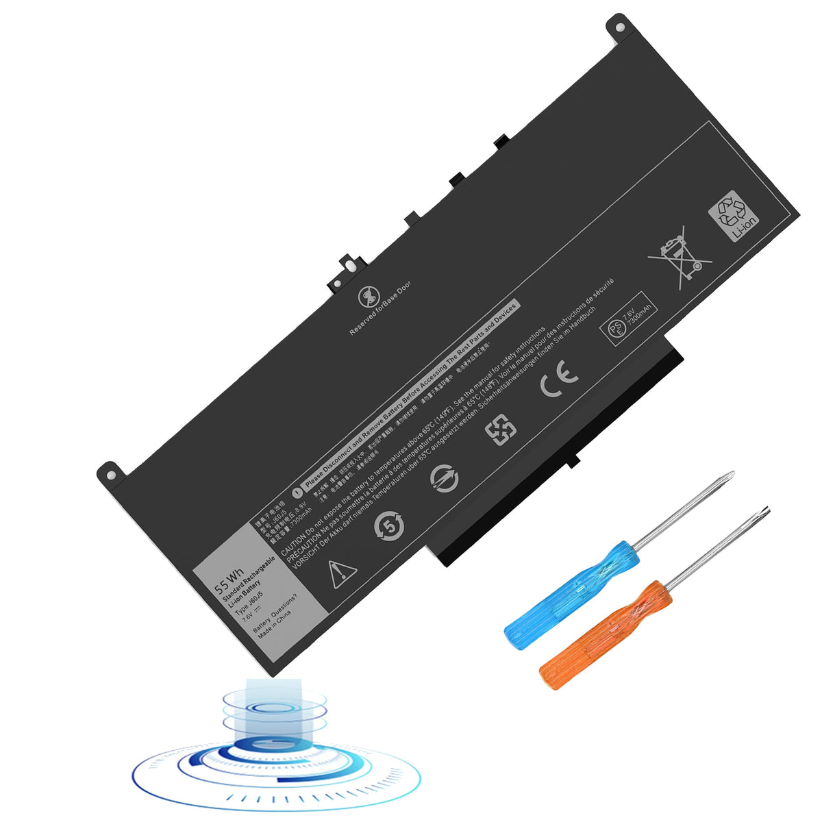 VNYUNQWE front view battery showing fit and full-capacity restore benefit