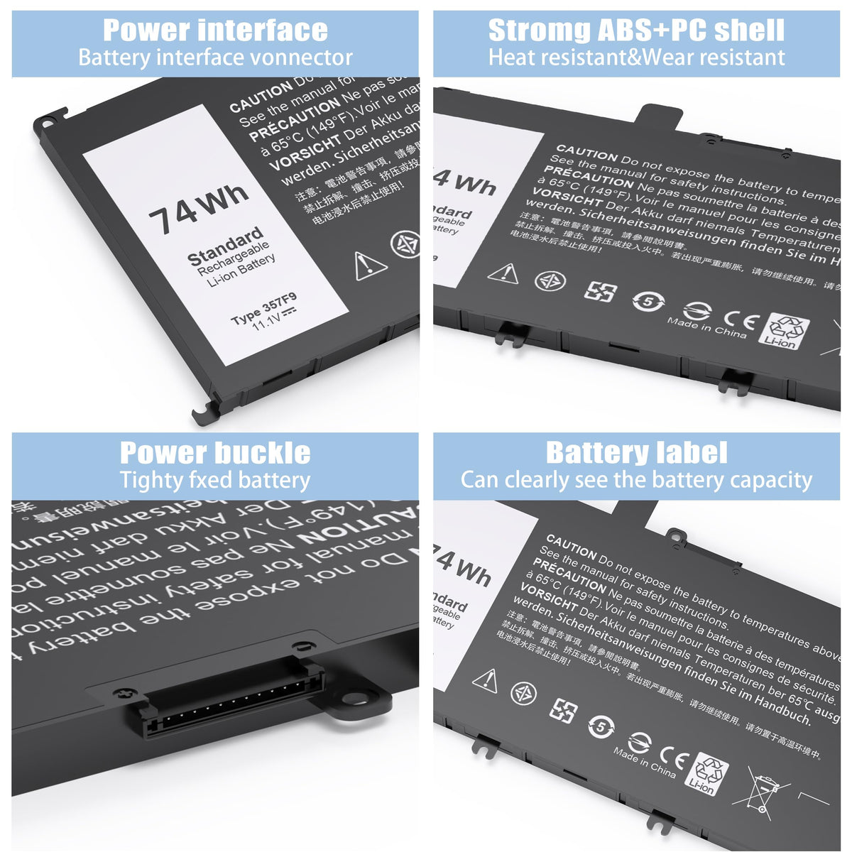 VNYUNQWE P57F003 battery; reliable replacement with multi-protection features.