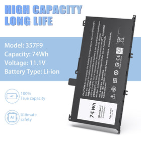 VNYUNQWE P65F001 battery for Dell; steady power with fast charging potential.