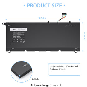 VNYUNQWE battery installed inside Dell XPS 13 9360 demonstrating straightforward swap