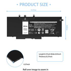 VNYUNQWE top label close-up with voltage and capacity, confirming correct specs