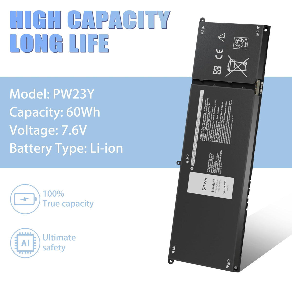 VNYUNQWE label showing model and specs for quick compatibility check benefit