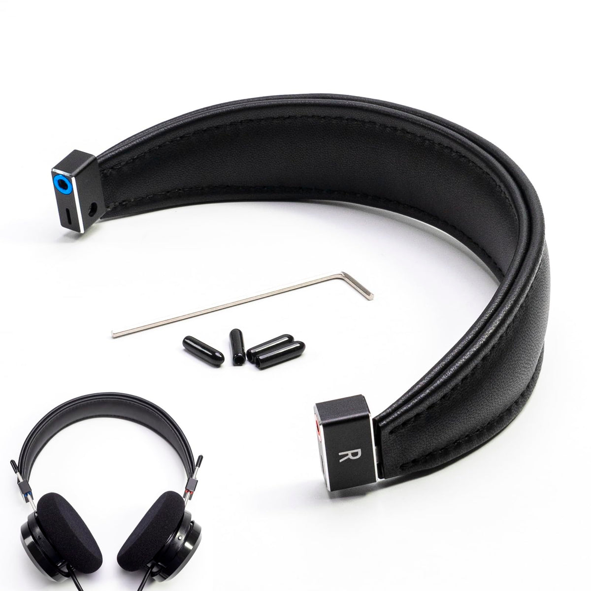Voarmaks headpad left module ensures secure fit for Grado headphones during extended listening