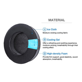 Breathable Ice Cloth outer layer for cool wear on Voarmaks earpads