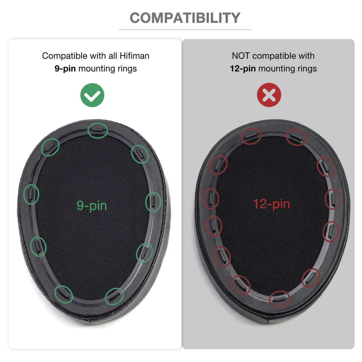 Voarmaks memory foam inner ring fenestration detail; improves sound reflection
