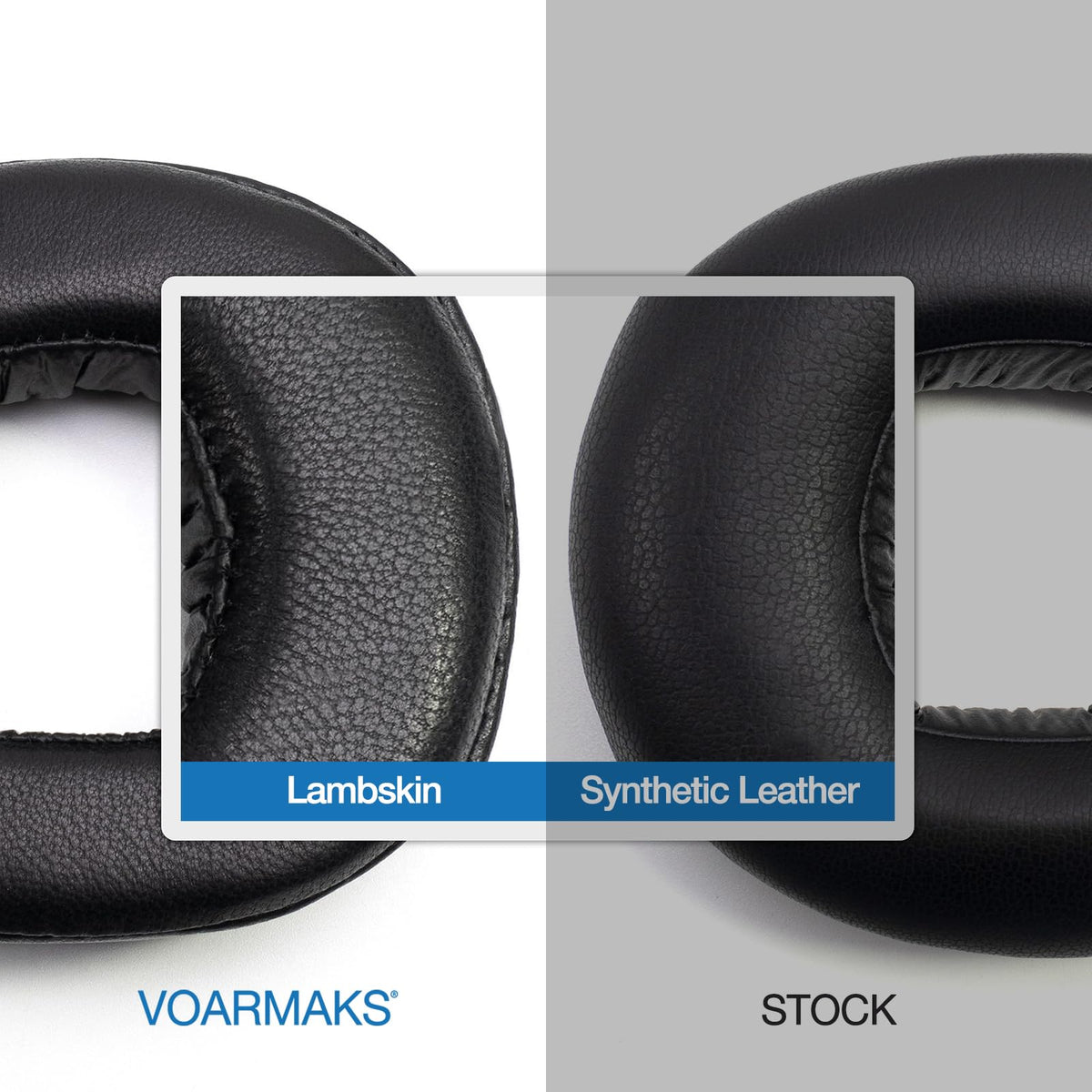 Voarmaks lambskin ear pads on-ear fit with soft cushioning