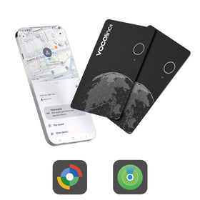 VOCOlinc front packaging showing the dual-system tracker and benefits