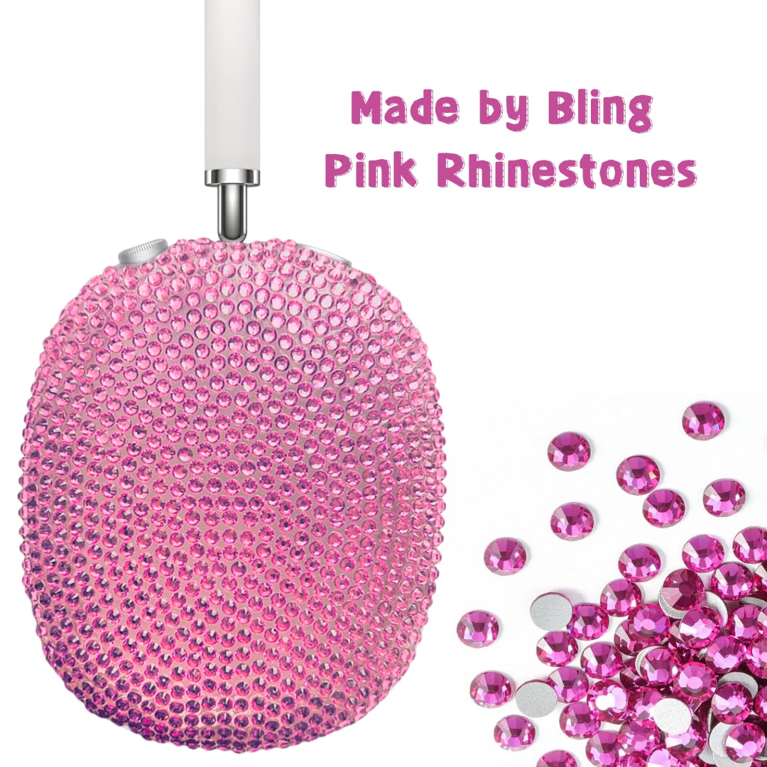 Crystal-encrusted AirPods Max ear cups protect against scratches and add luxury.