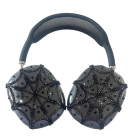 Vodafulgir rhinestones spider web AirPods Max cover sparkles while protecting the headphones.