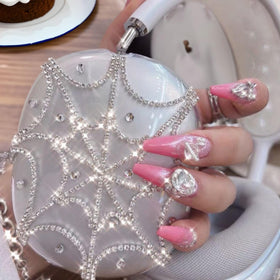 Vodafulgir spider web pattern AirPods Max cover adds chic style.