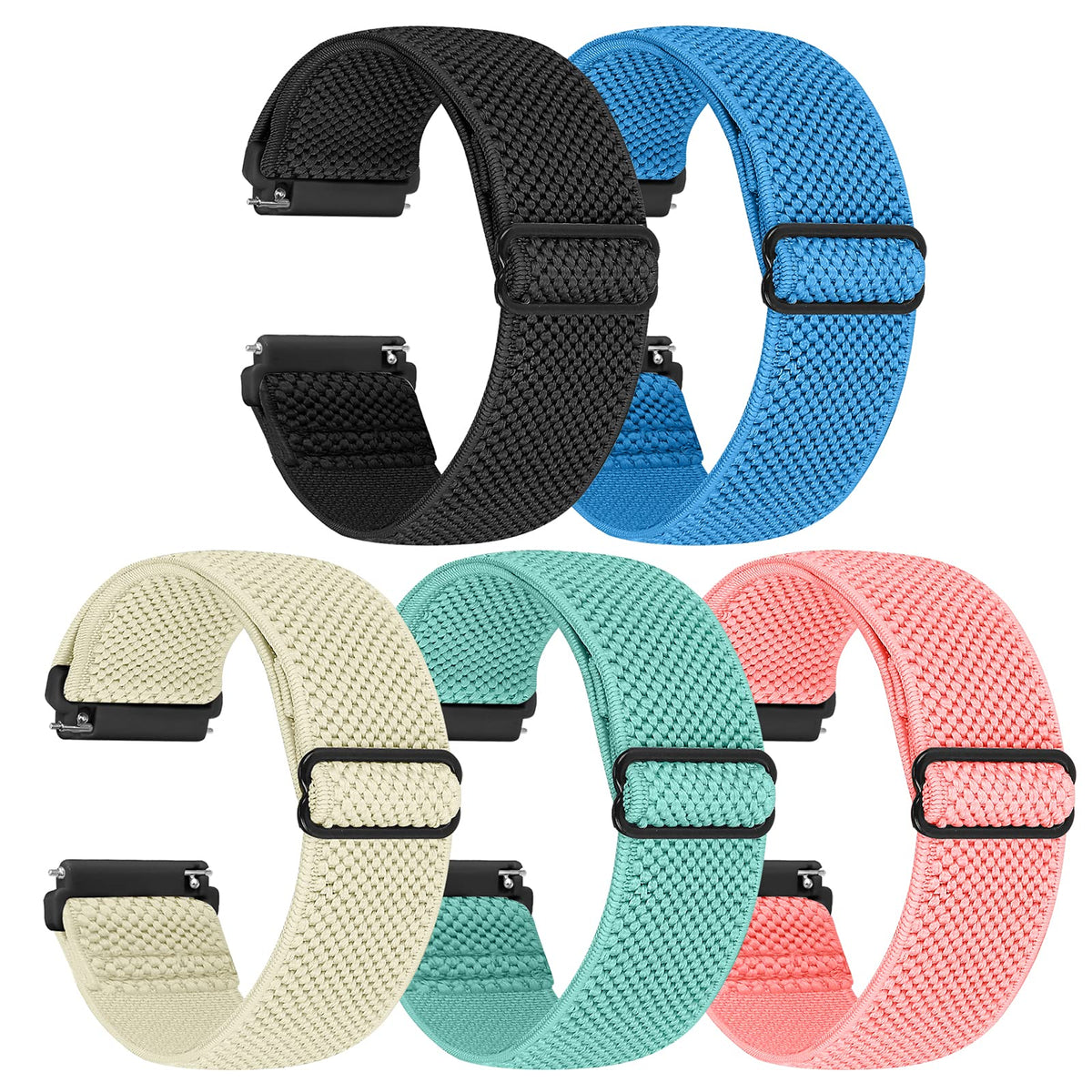 Close-up of Vodtian adjustable nylon braided band showing secure buckle.