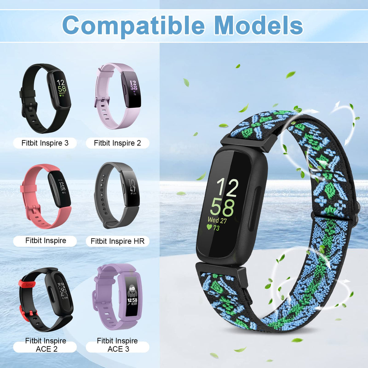 Vodtian elastic nylon band for Ace 2 with flexible sizing.