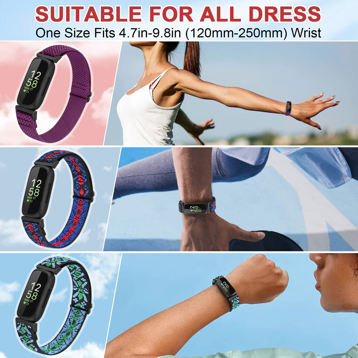 Vodtian elastic nylon band for Ace 3 with quick-release convenience.