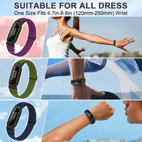 Vodtian elastic nylon loop band for Fitbit Inspire HR delivers soft, breathable comfort during activity.