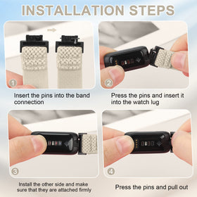 Vodtian elastic nylon loop band for Fitbit Inspire provides secure daily wear fit.