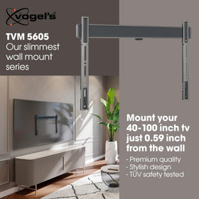 Secure locking with Auto-ClickLoc provides tactile confirmation when the TV is mounted.