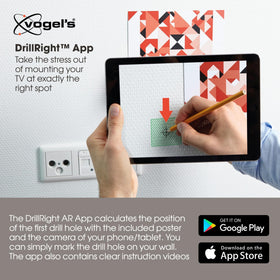 Vogel's ELITE Full-Motion+ includes 2D Leveling for precise alignment.