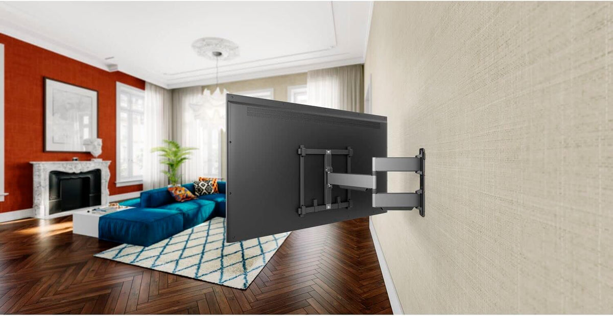 Vogel's ELITE Full-Motion+ keeps your TV 4 cm from the wall for a clean look.