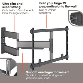 2D Leveling keeps your screen perfectly aligned after installation.