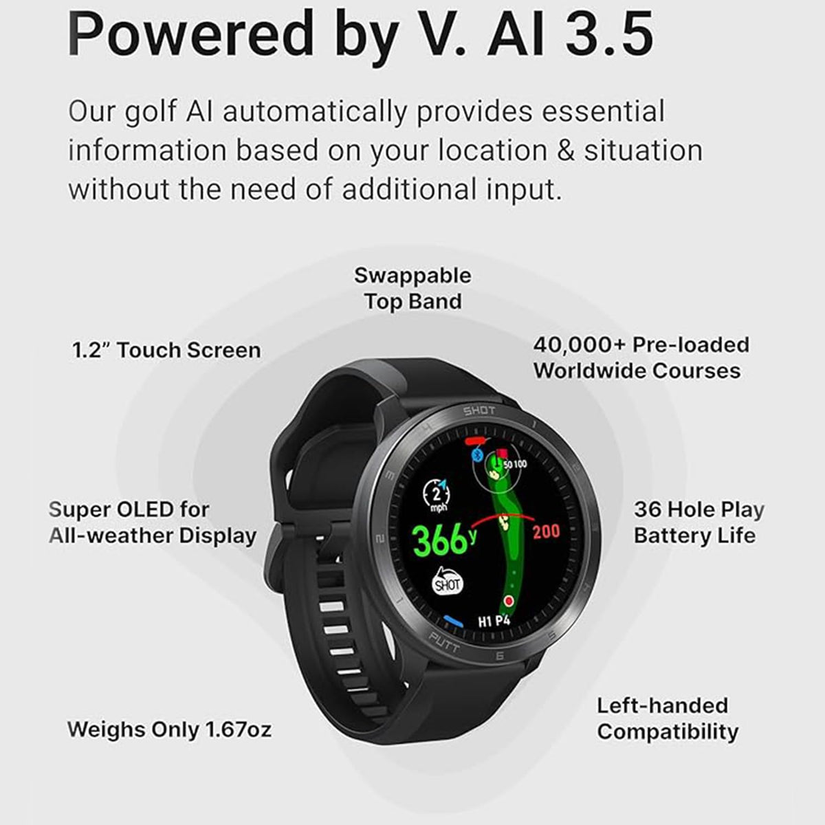 Voice Caddie T11 PRO shot tracking enables performance reviews after rounds.