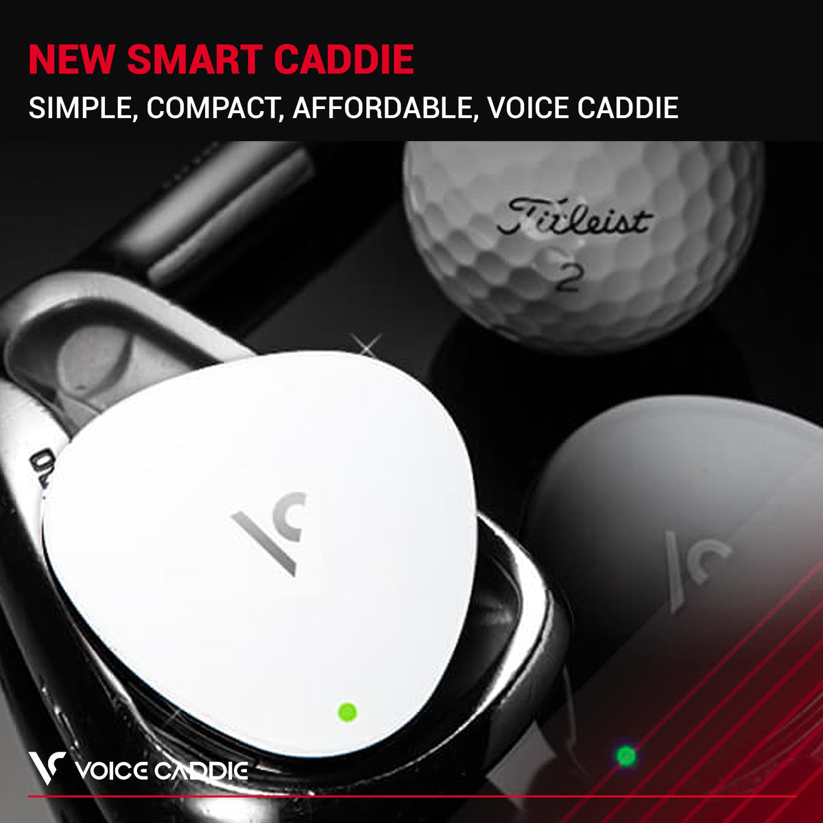 Voice Caddie VC300SE reads back of green distance during play