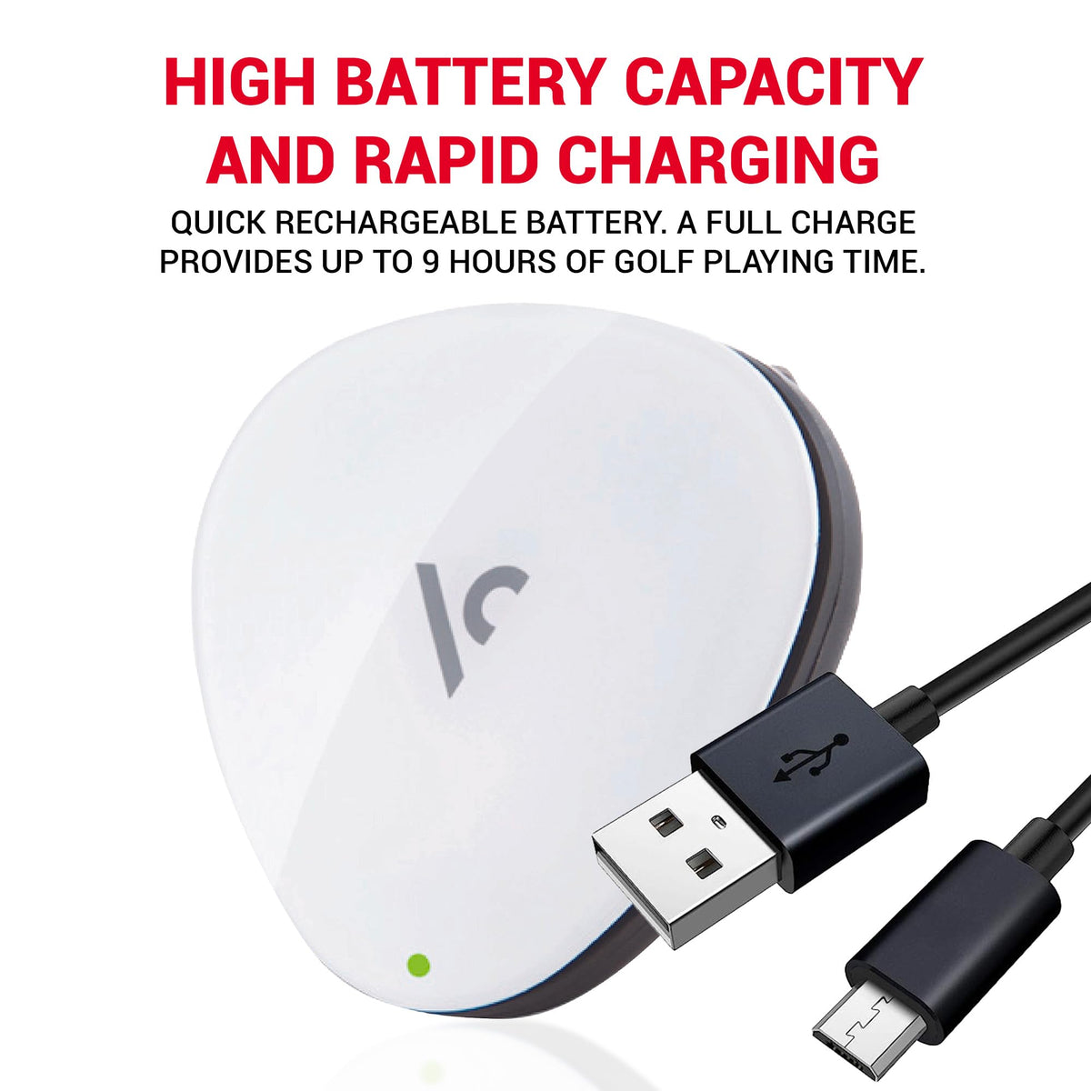 Voice Caddie VC300SE provides clear voice distance output with button press