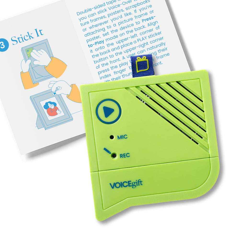 VOICEGIFT front packaging showing product and features for quick gifting