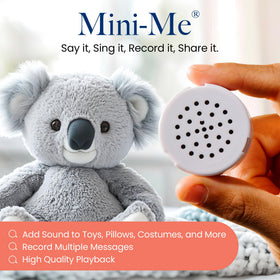 VOICEGIFT Mini-Me playback switch closeup enables quick, reliable message playback.
