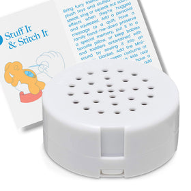 VOICEGIFT Mini-Me recording module inside a plush toy for personalized messages.