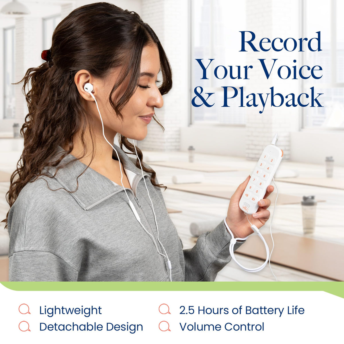 VOICEGIFT Play built-in speaker for clear playback with kids