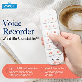 VOICEGIFT Play records up to 2.5 hours of audio for stories and messages