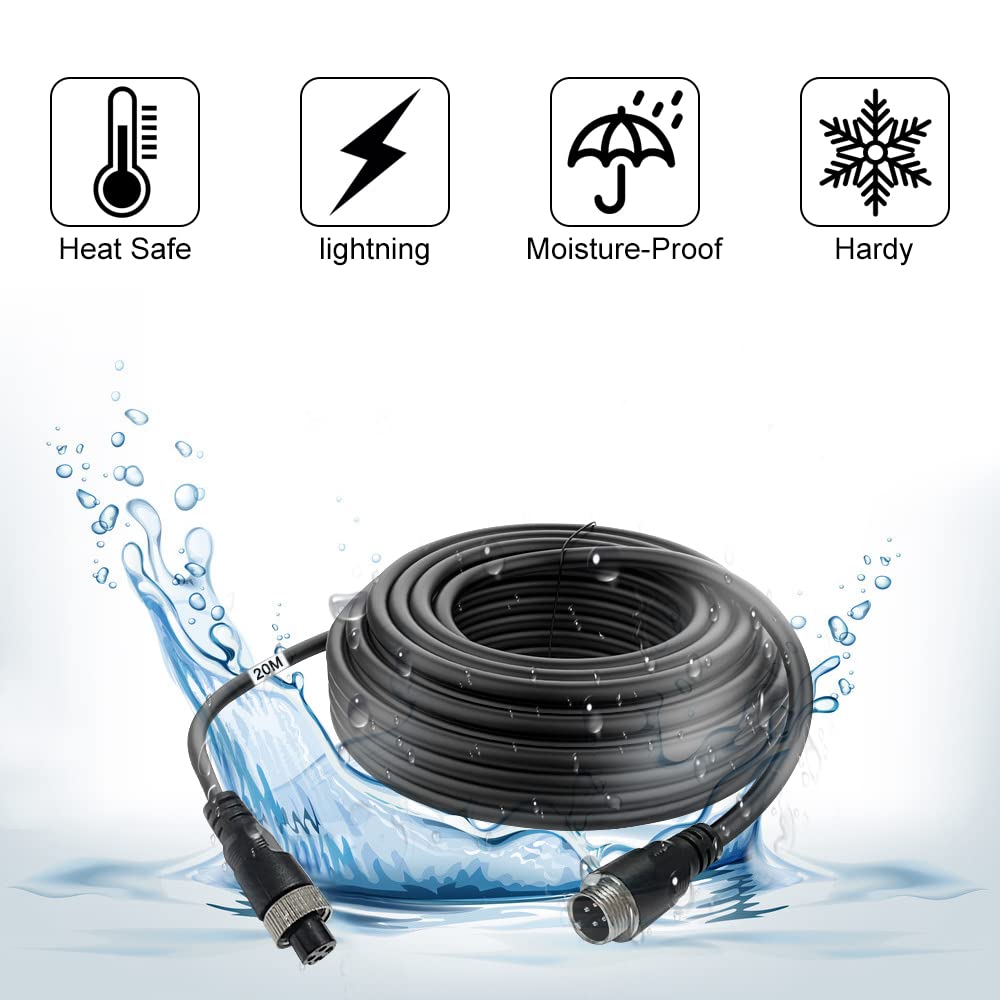 VOJKOREL cable connected to RV reversing camera for reliable parking assistance