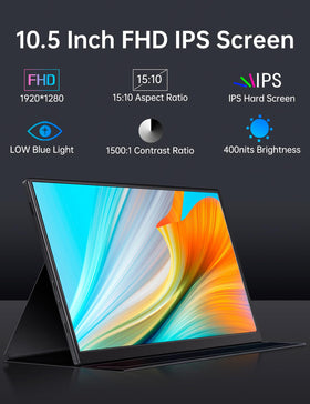 VOKENSU portable monitor slim profile showcasing ultra-thin design for easy travel.