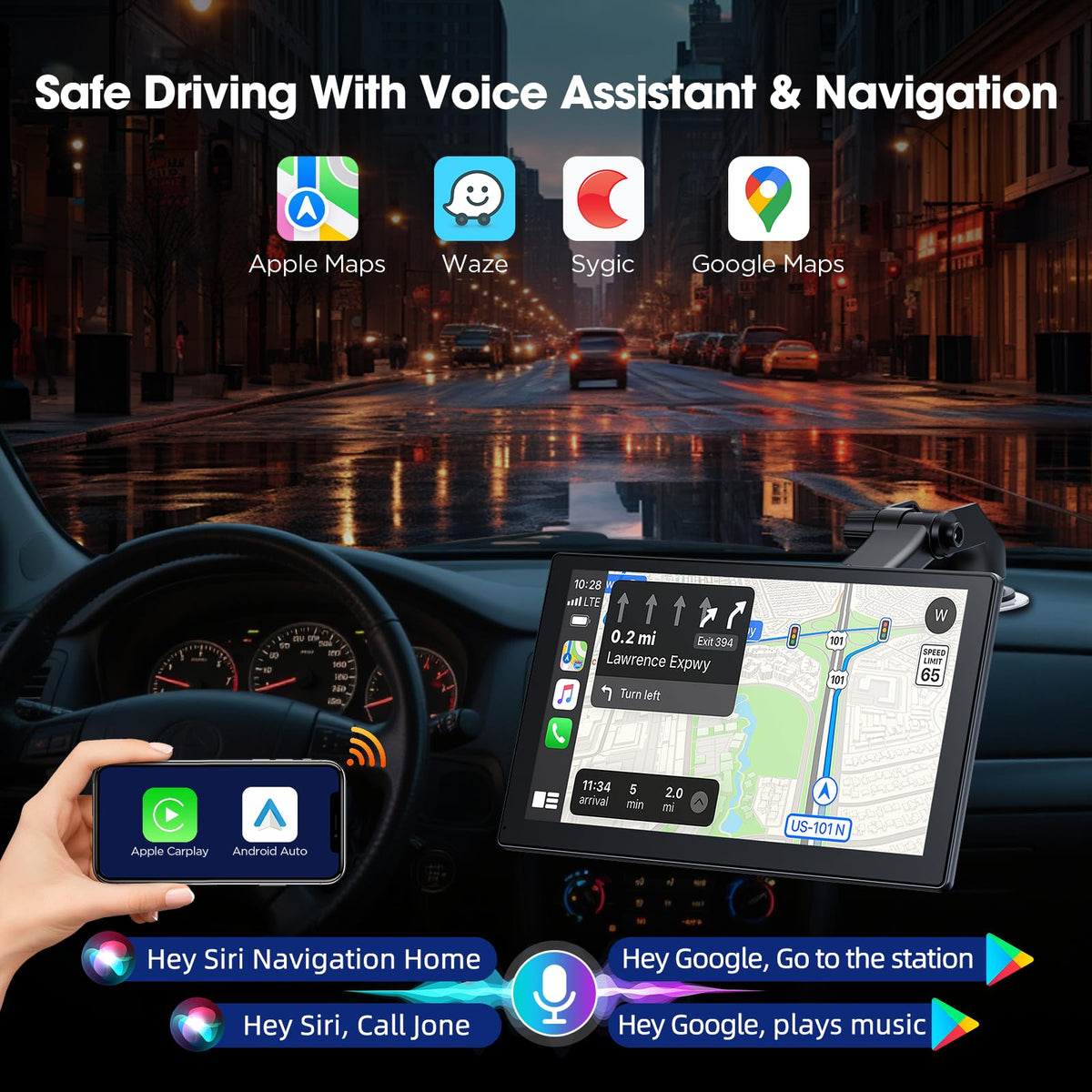 Volam rear camera view shows parking aid with 1080p night-ready coverage