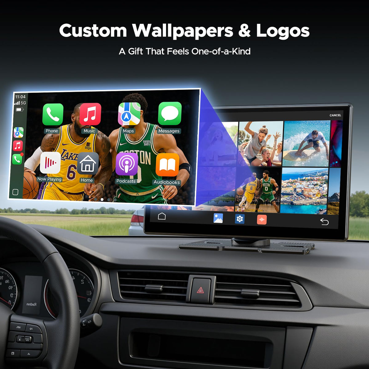 Volam one-click AHD backup camera view improves reversing safety and awareness.