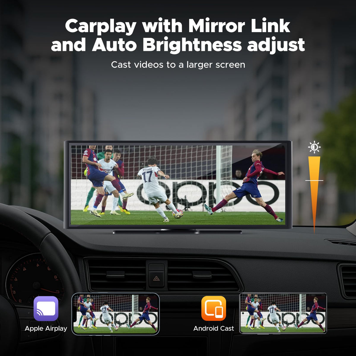 Volam auto-dimming display reduces glare for night driving
