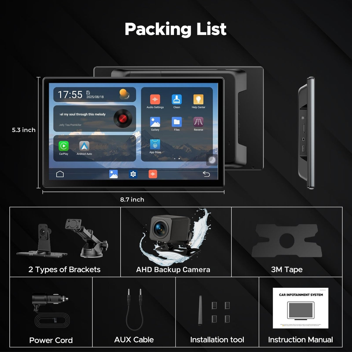 Volam dual-band WiFi and Bluetooth setup supports stable connections on journeys.
