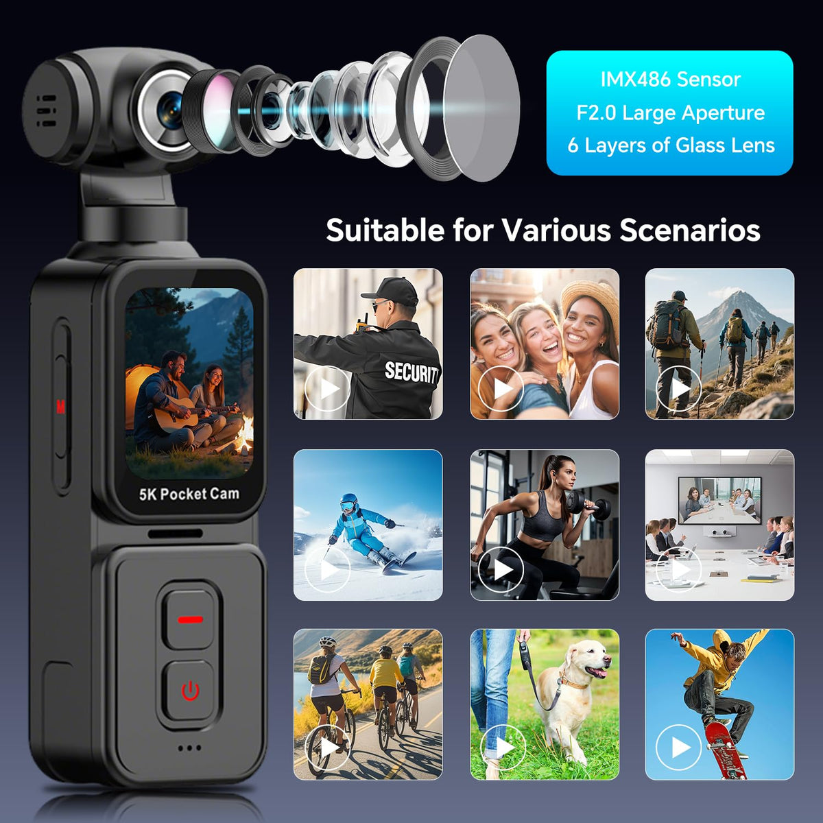 VOLAREON worn by traveler capturing on-the-go footage with stability