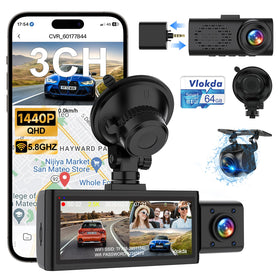 Vlokda front camera capturing wide road footage for clear daytime driving